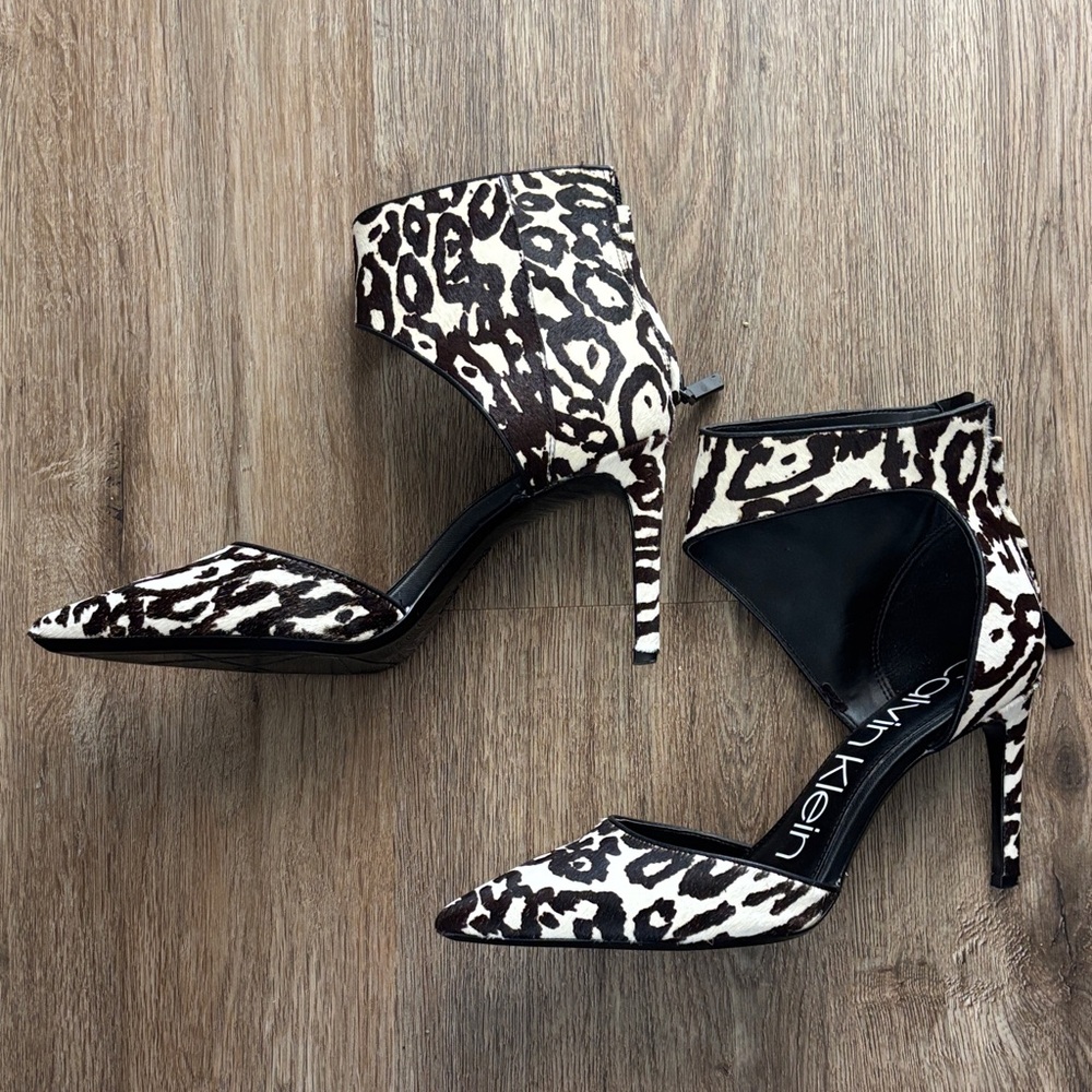 Calvin Klein Leopard-Pattern Pointed-Toe Heels - image 3